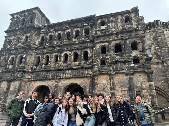 Students tour Germany as part of their exchange program trip in February.