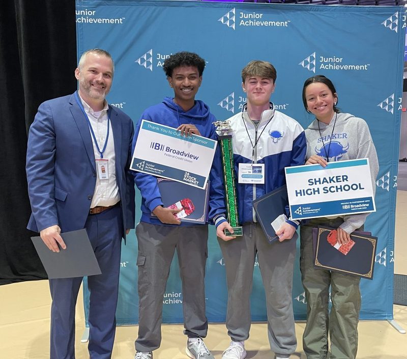 “Stay Winin” came in first place at the Junior Achievement Stock Market Challenge.