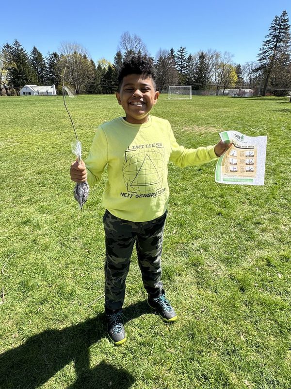 One Loudonville student is happy to have a sapling to take home to plant on Arbor Day.