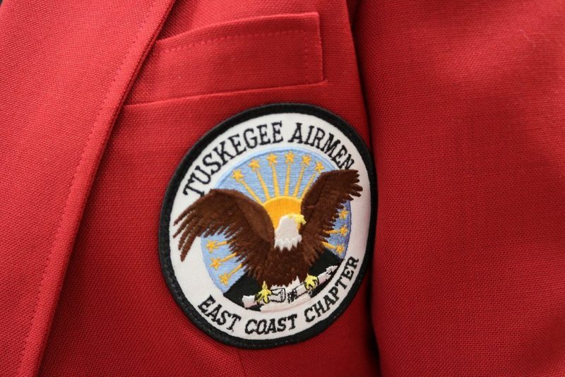 Students with Son of Tuskegee Airman