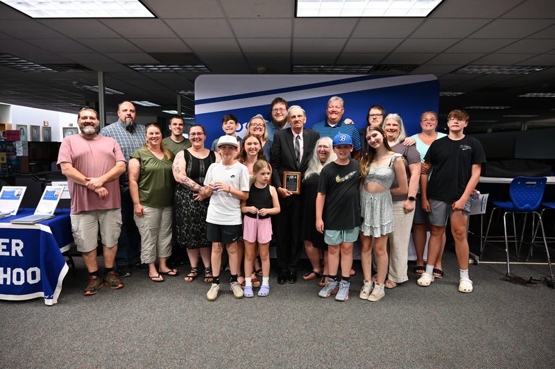 William R. Childs and his family celebrate his induction into the SHS Alumni Hall of Fame.