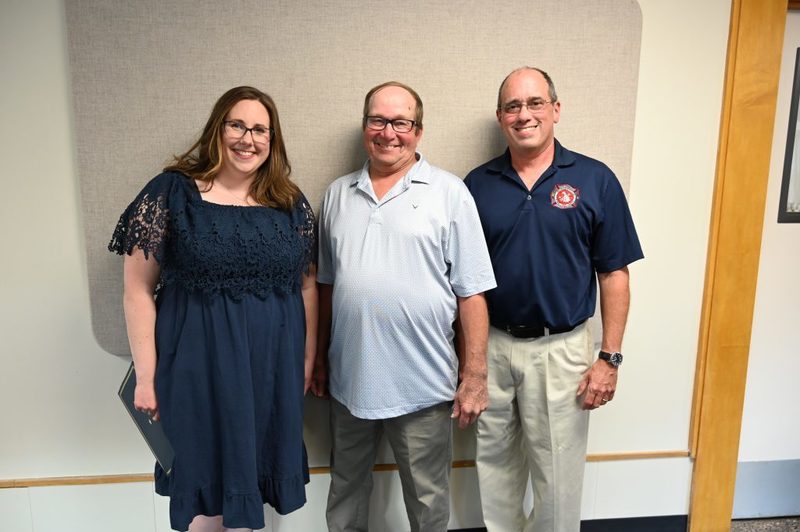 Blue Creek nurse Kimberly Roberson is honored for helping to save a man’s life.