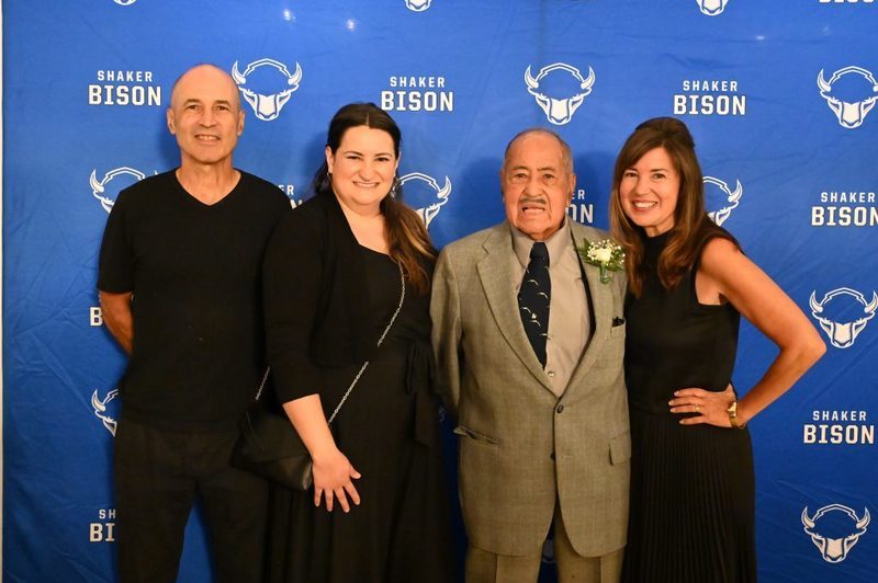 Class of 2024 Shaker Hall of Fame inductee Coach Raoul Nunez celebrates with his family.