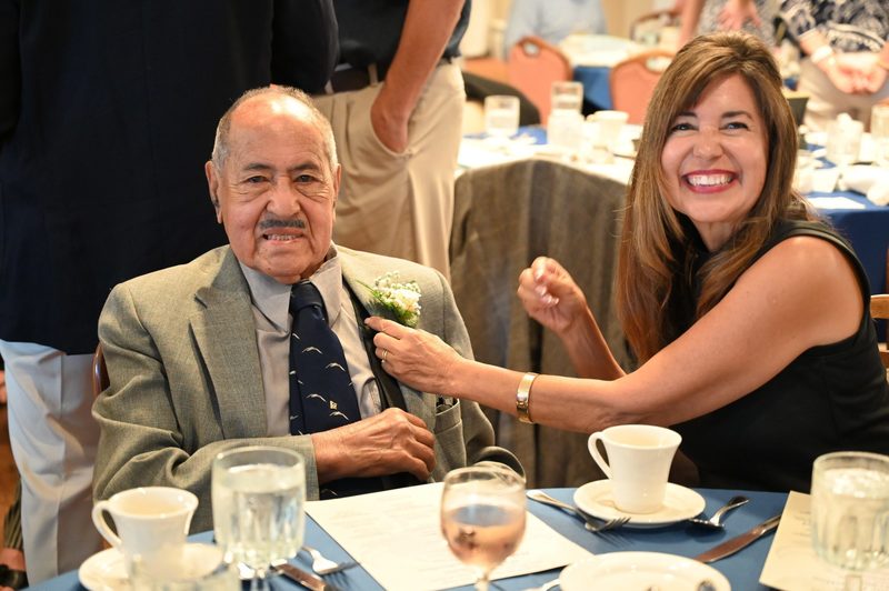 Class of 2024 Shaker Athletic Hall of Fame inductee Raoul Nunez prepares for the ceremony.