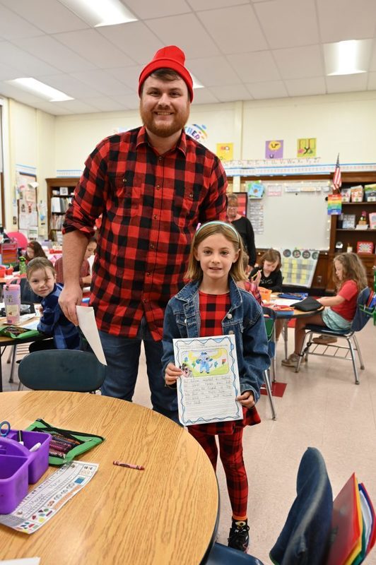 Some students in 2K wore flannel on “Flannel and Flapjacks Day”.