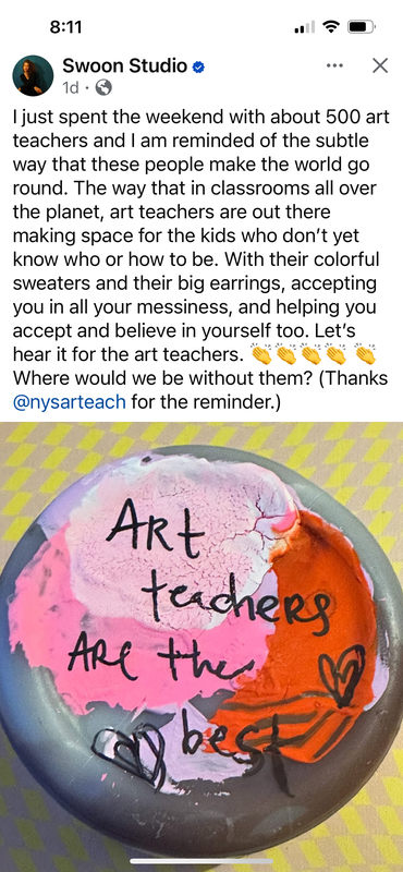 Art Teachers Present in Front of World-Renowned Artist