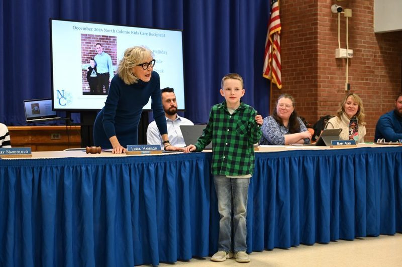 Blue Creek third grader Declan Halliday was celebrated at the January Board of Education meeting.