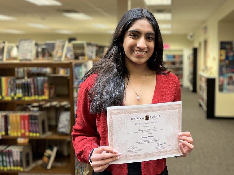 SHS Junior Receives Merit of Commendation for John Locke Institute’s Global Essay Contest