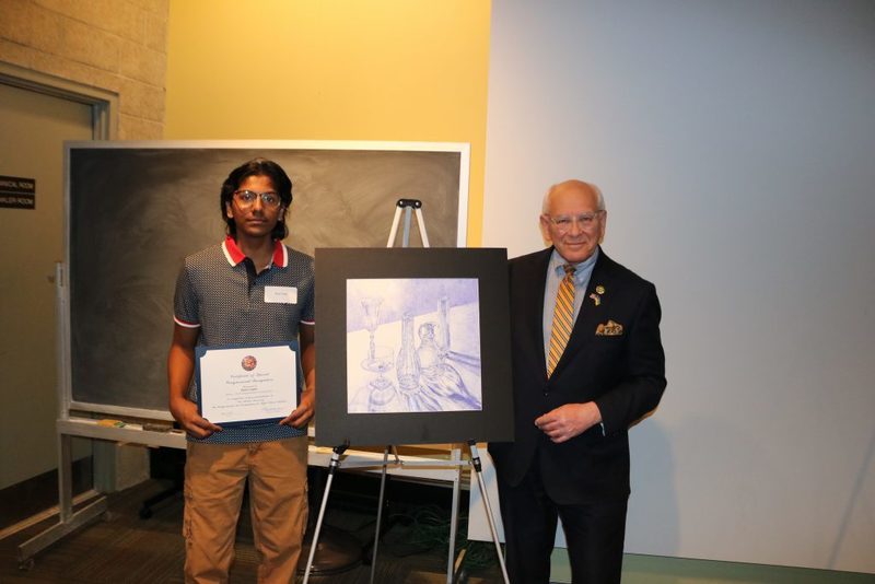 Junior Hans Gupta won the 20th Congressional District Art Competition with his piece, “Crystalline Cobalt”.