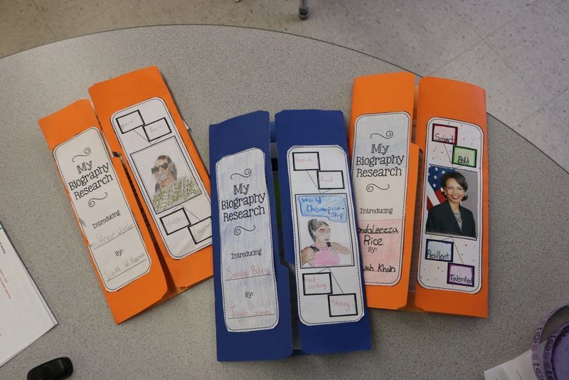 Southgate students Black History Month research projects in Ms. Fulmore’s fourth grade class.