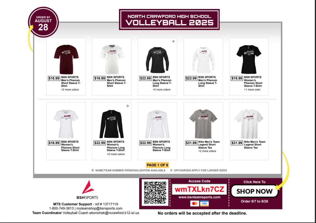 NC Volleyball Flyer