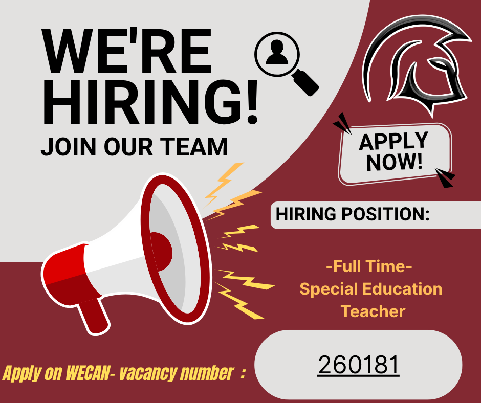 The North Crawford School District is seeking a Special Education Teacher for the 26-27 School year.