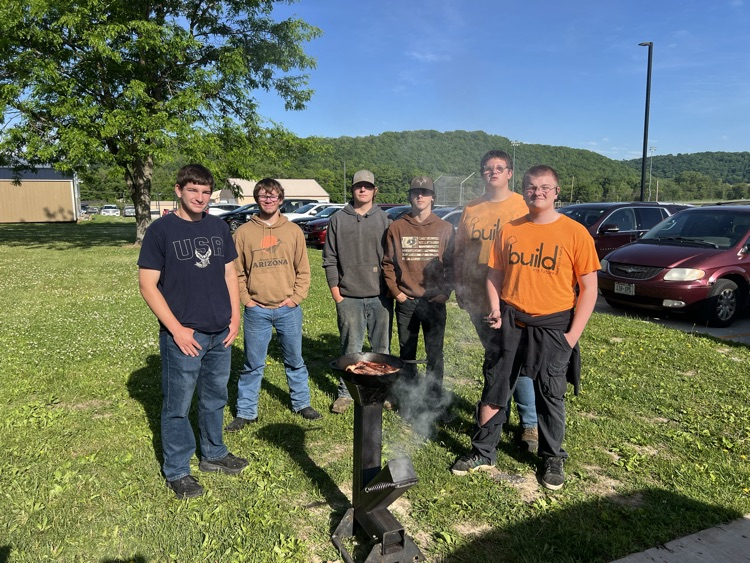 students grilling