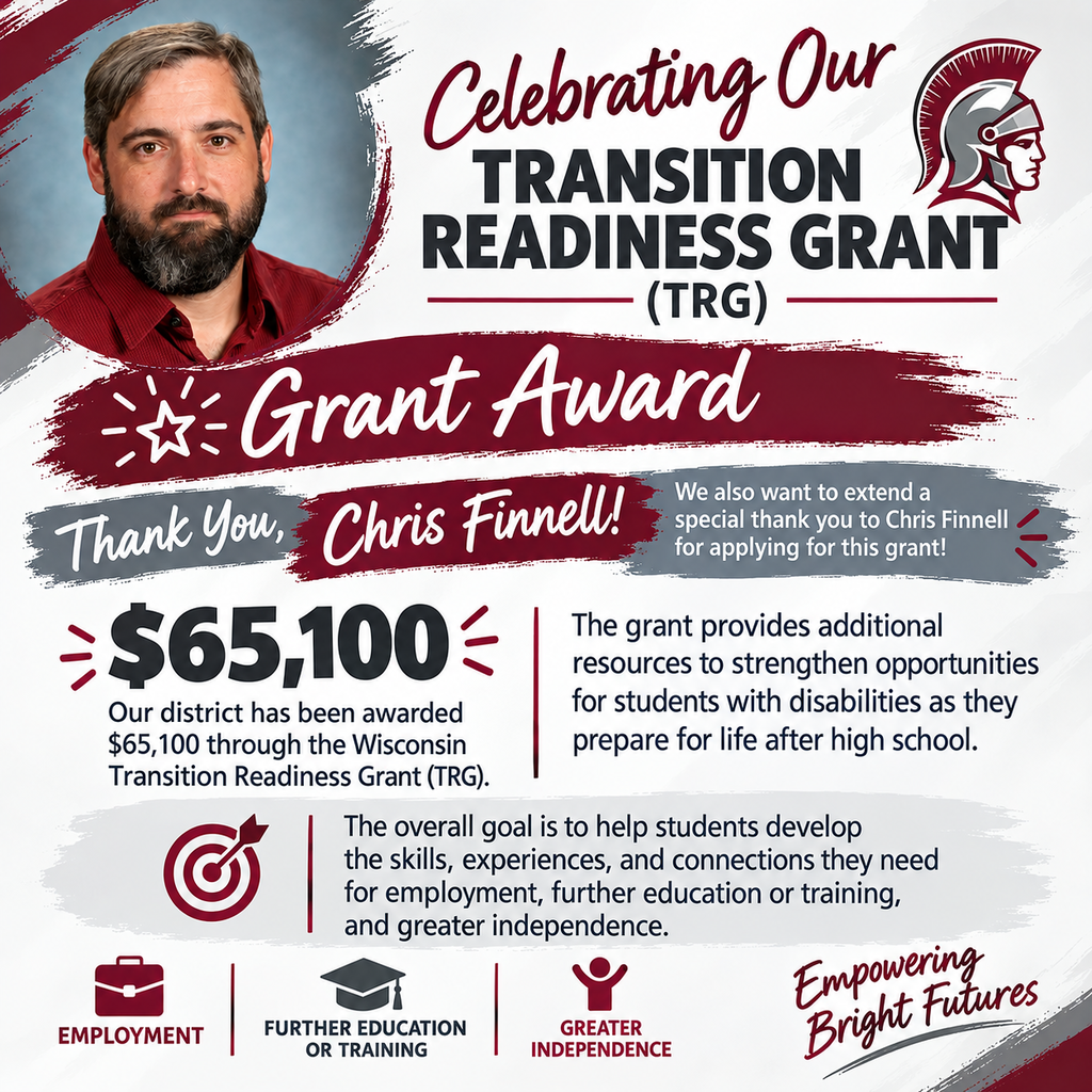 Thank you Chris Finnell for helping secure the TRG Grant for North Crawford!