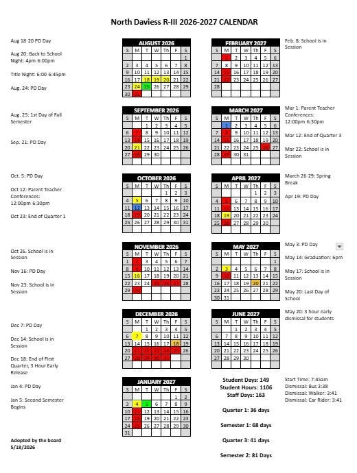 2025-26 Academic Calendar
