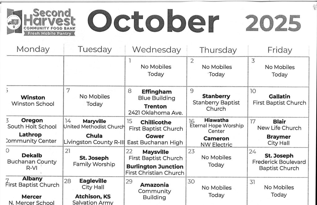 SHCFB Fresh Mobile Pantry October