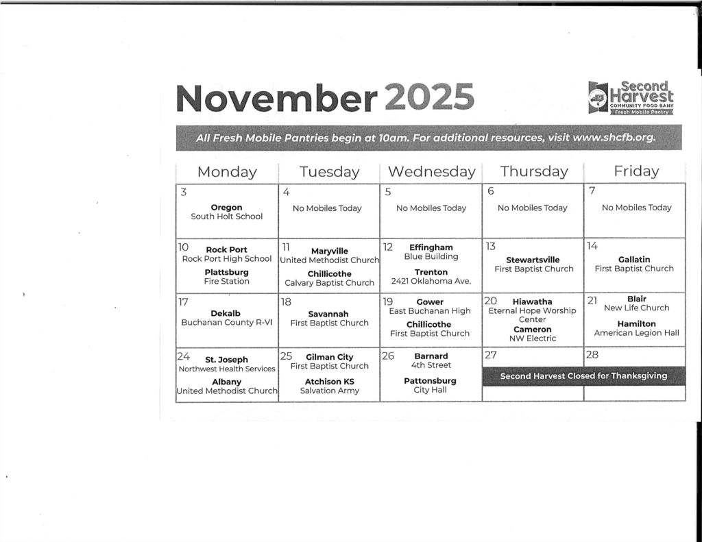 November 25 Mobile Food Pantry