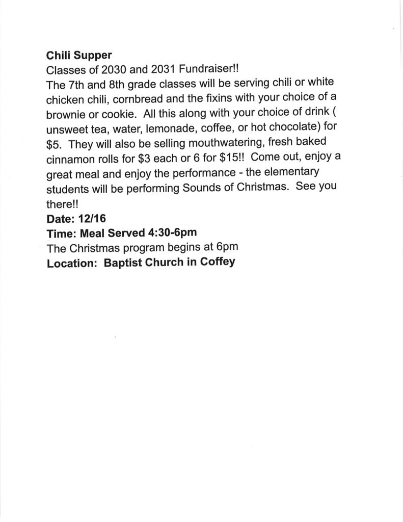 Chili Supper 12/16/25