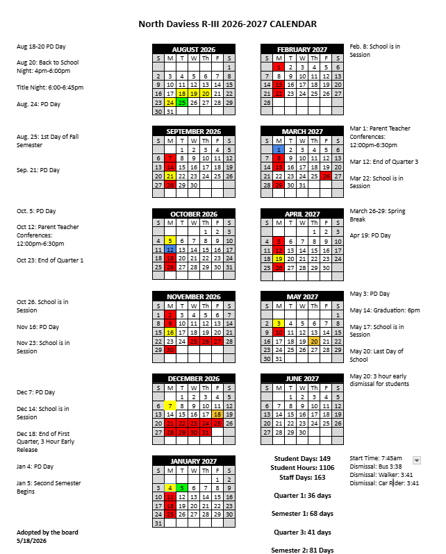 2026 Calendar