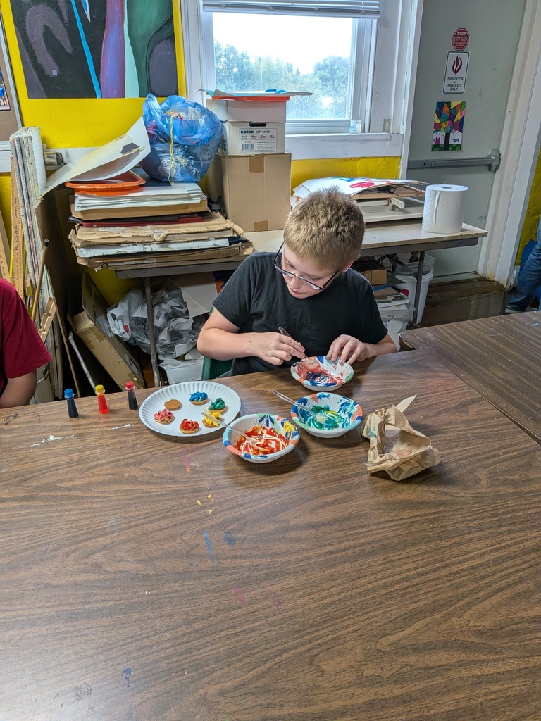 Student learning the color wheel