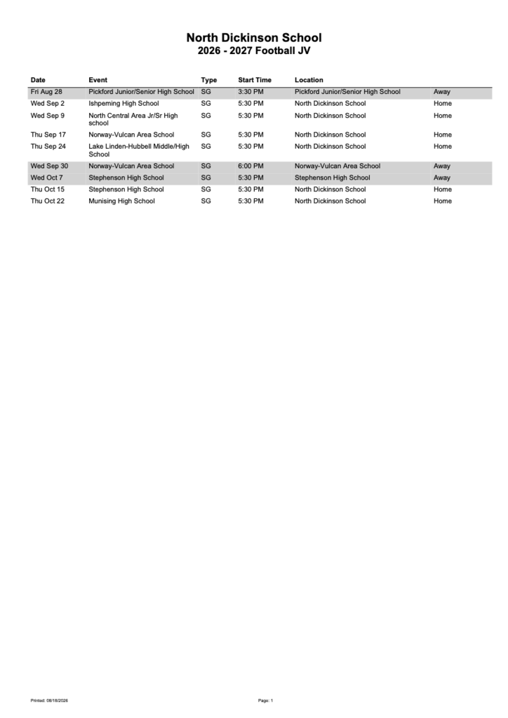 JV FB