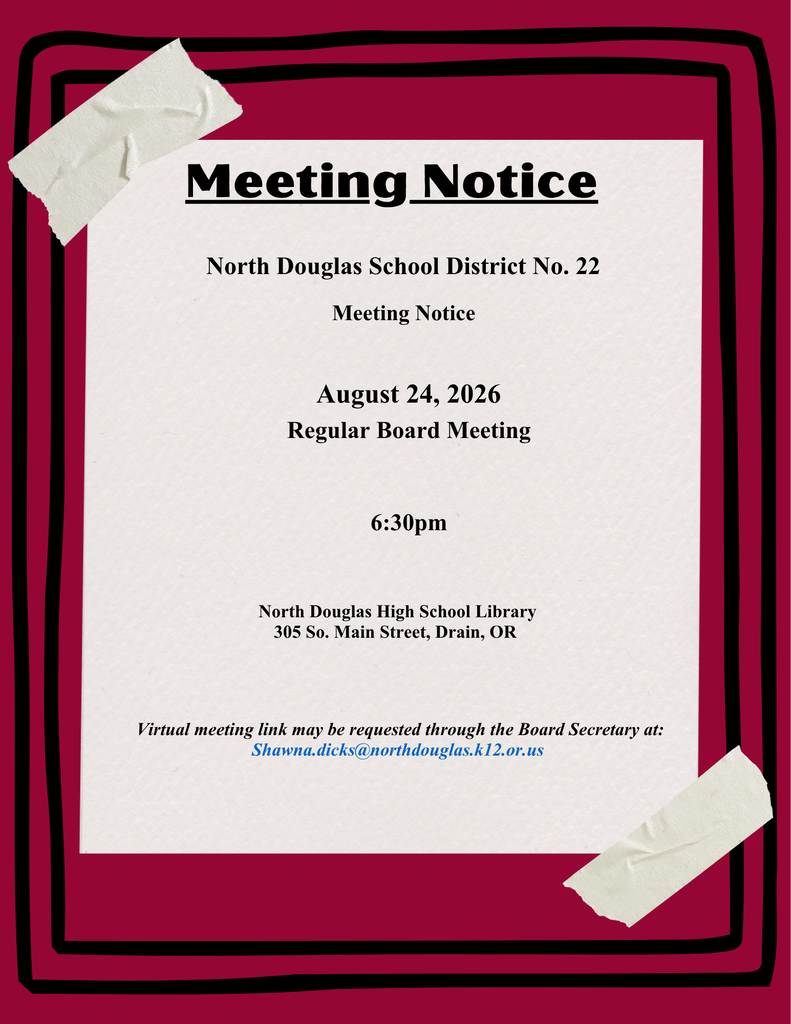 Meeting notice taped onto a burgundy and black background
