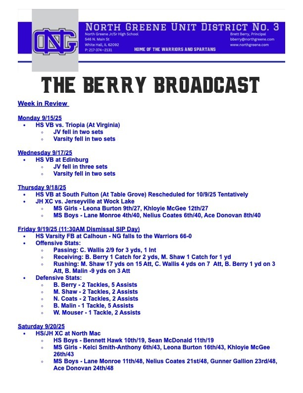 The Berry Broadcast 9:21:25 #1