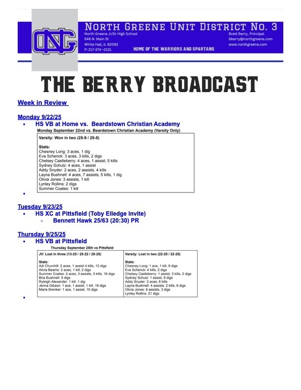 The Berry Broadcast 9:28:25 #1