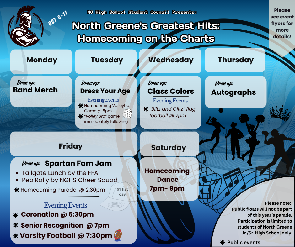Hoco Week schedule