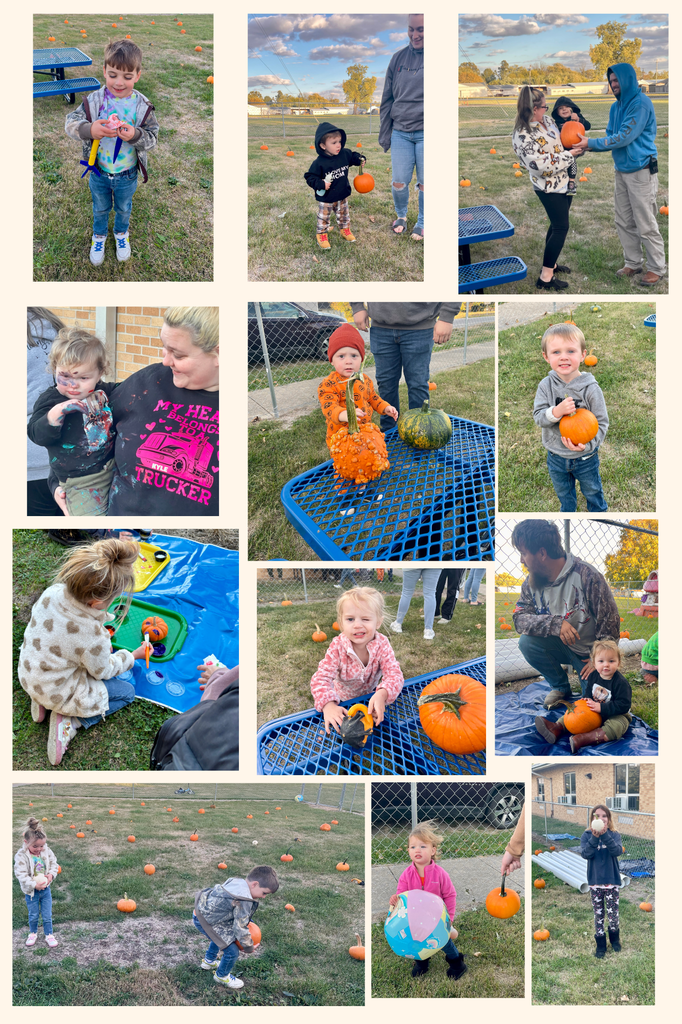 pictures of kids with pumpkins and kids painting them