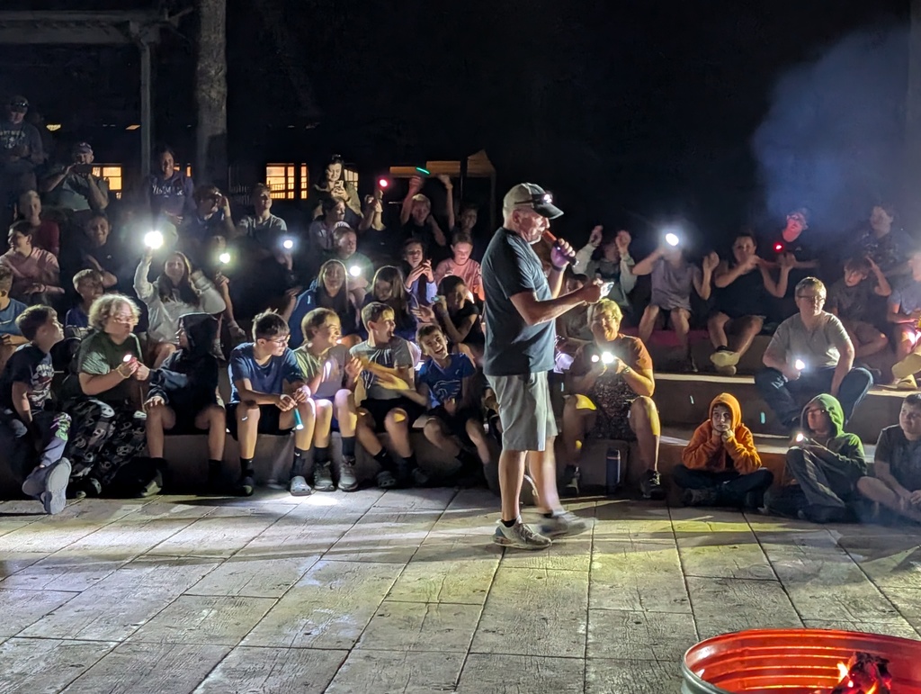 Day 1 - Campfire - Mr. Walker Entertains the Campers with a Song and Simon Says - Sept. 30, 2025