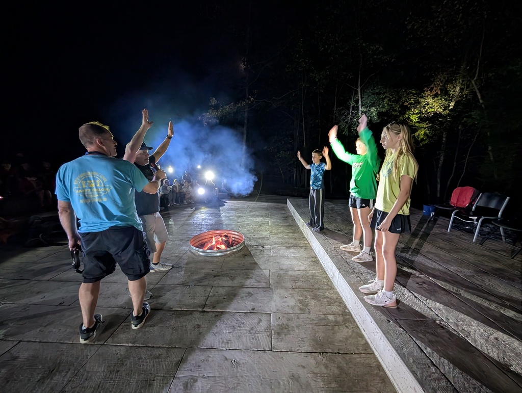 Day 1 - Campfire - Mr. Walker Entertains the Campers with a Song and Simon Says - Sept. 30, 2025