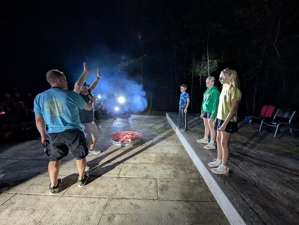 Day 1 - Campfire - Mr. Walker Entertains the Campers with a Song and Simon Says - Sept. 30, 2025
