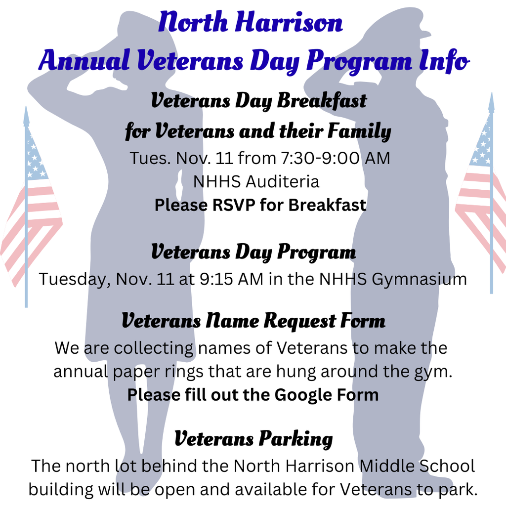 North Harrison Annual Veterans Day Program - Nov. 11, 2025