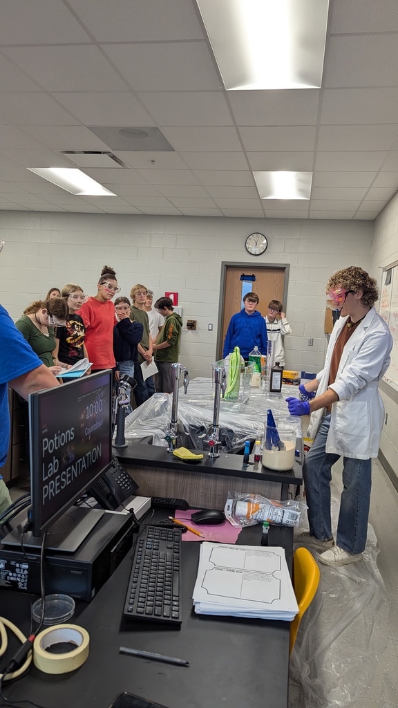 NHMS 8th Grade Potions Lab, with NHHS Student Austin Ward