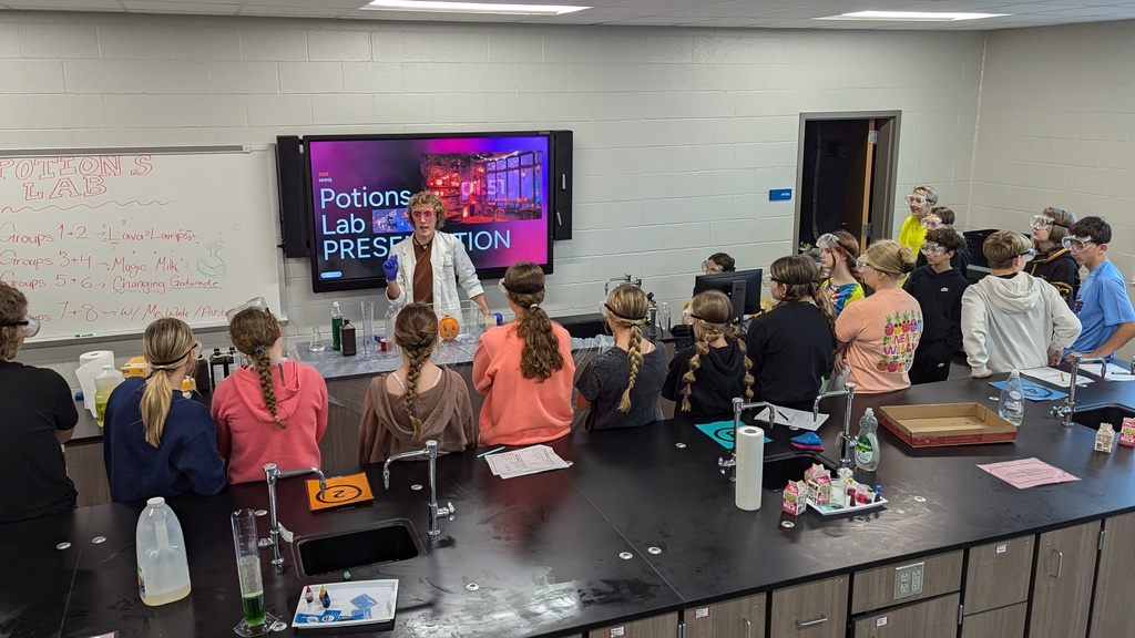 NHMS 8th Grade Potions Lab, with NHHS Student Austin Ward