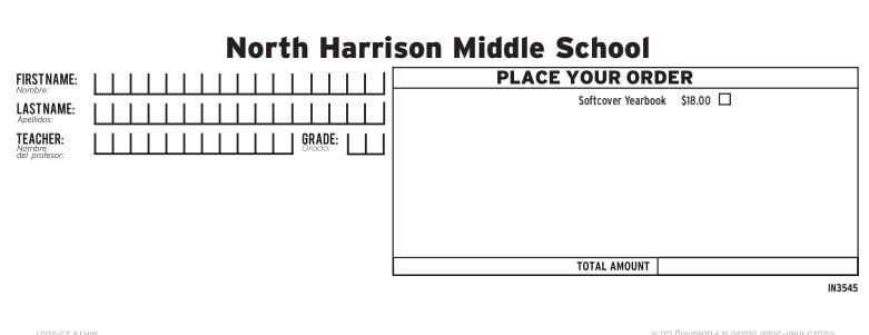 NHMS Yearbook Order Information 2025-26