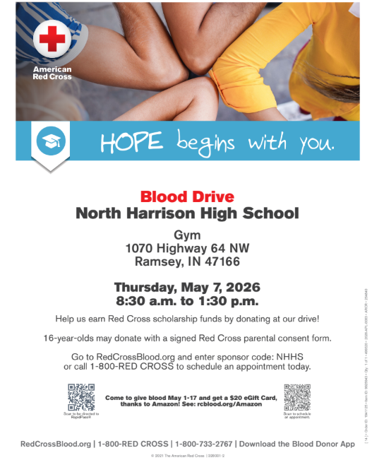 NHHS Blood Drive - May 7, 2026