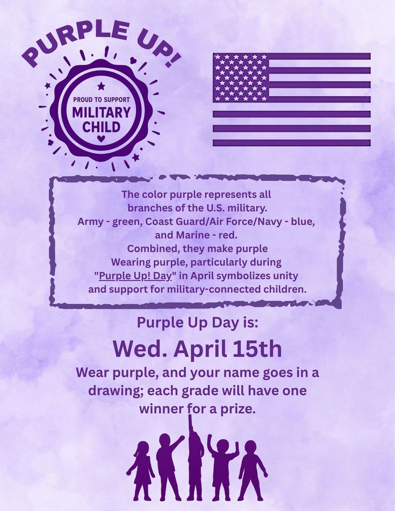 Purple Up Day at NHMS - April 15,  2026