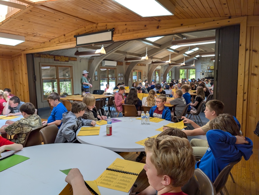NHMS 6th Grade Campers in the Dining Hall for Table Hopper Information- Happy Hollow - May 2026
