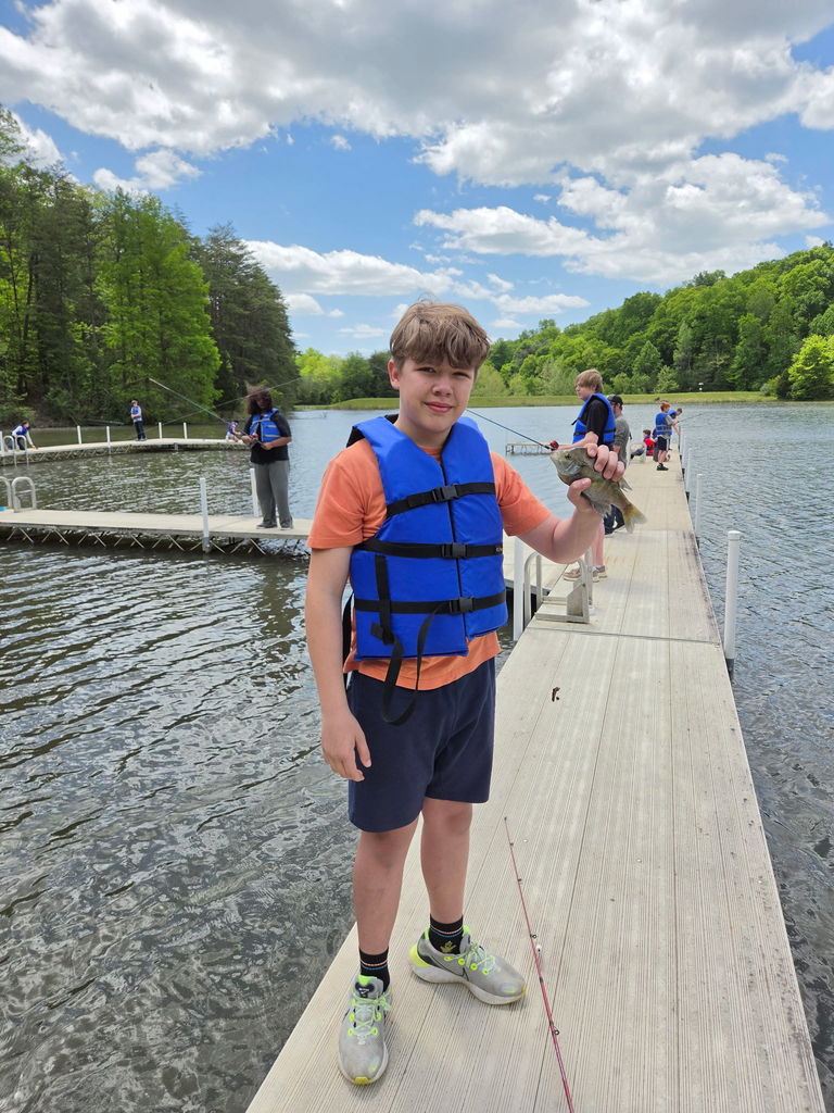 NHMS 6th Grade Campers Fishing on Lake Lilly- Happy Hollow - May 2026
