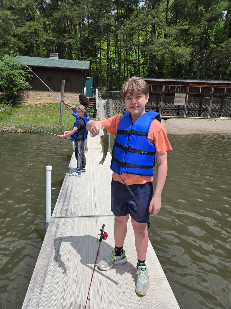 NHMS 6th Grade Campers Fishing on Lake Lilly- Happy Hollow - May 2026