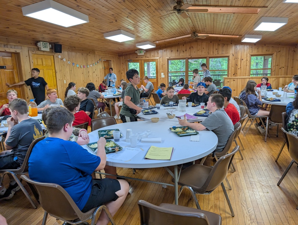 NHMS 6th Grade Camp - Supper: Fried Chicken, Mashed Potatoes, Green Beans, Salad and Hot Rolls- Happy Hollow - May 2026
