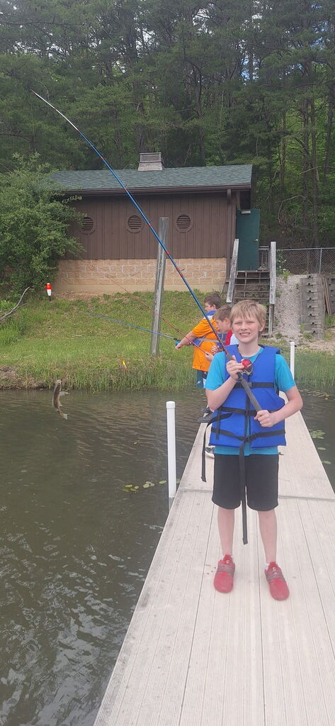 NHMS 6th Grade Campers Fishing on Lake Lilly- Happy Hollow - May 2026