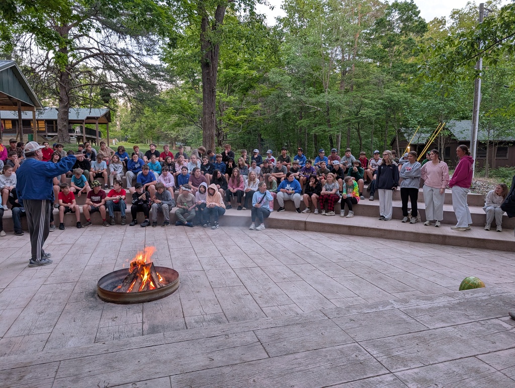 NHMS 6th Grade Camper at the Campfire N1- "WaterLanterns" carved by Mr, Allen - Happy Hollow - May 2026