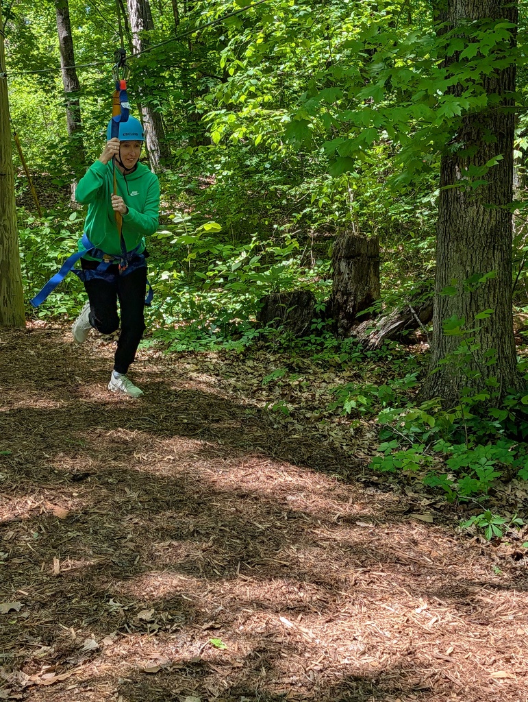 Happy Hollow Children's Camp - Mrs. Swarens on the Zapline - May 2026
