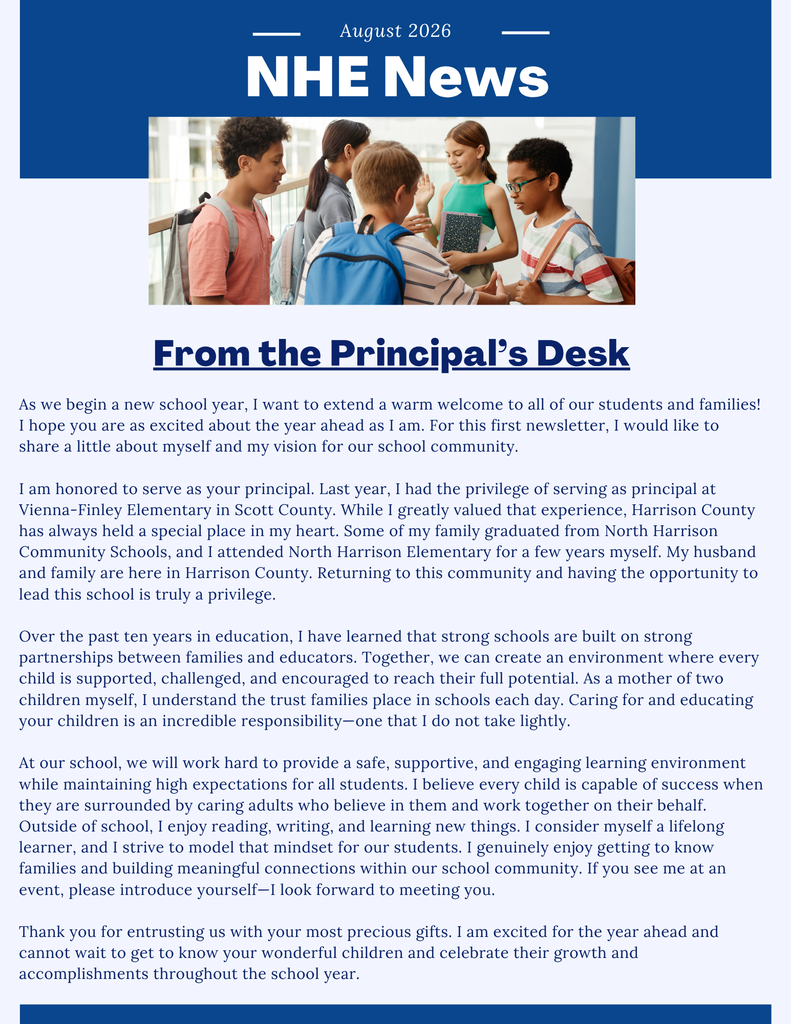 From the principal's desk
