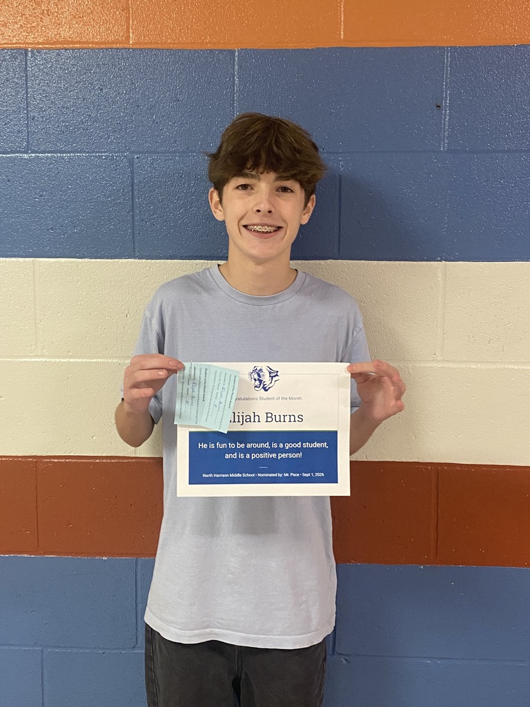 8th Grade August Student of the Month Nominees - 2026