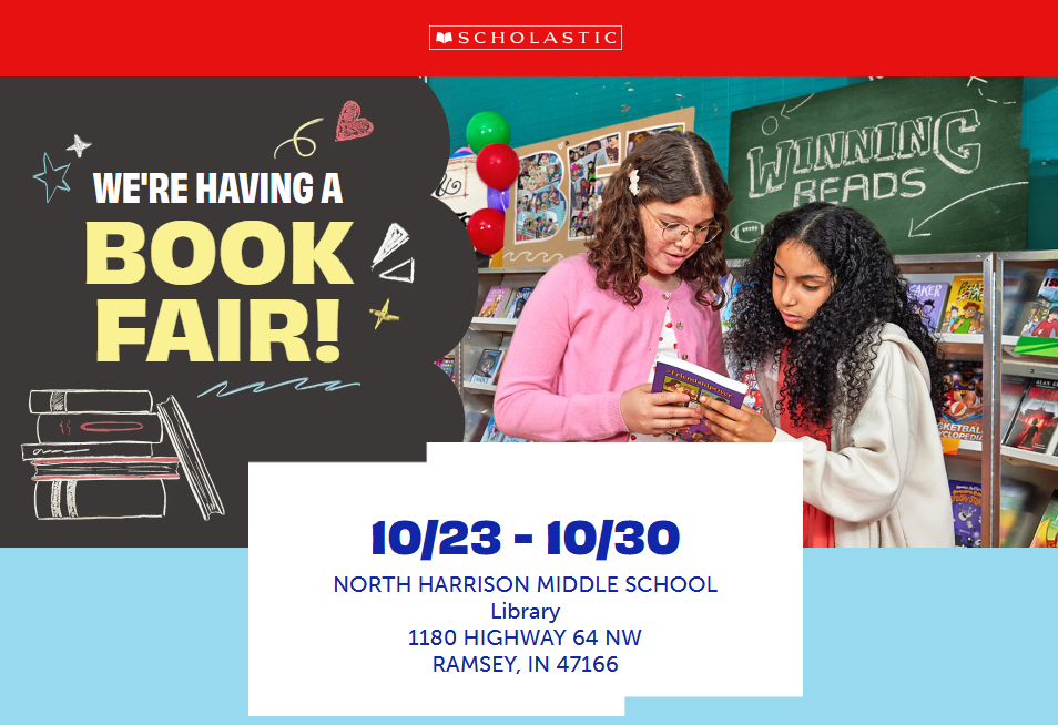 The NHMS Book Fair is Coming to NHMS - Oct. 23, 2026