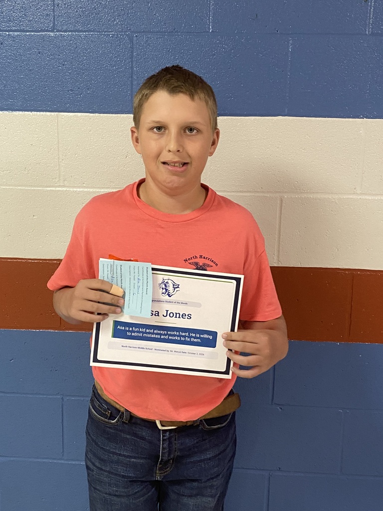NHMS September 6th Grade SOTM-2026